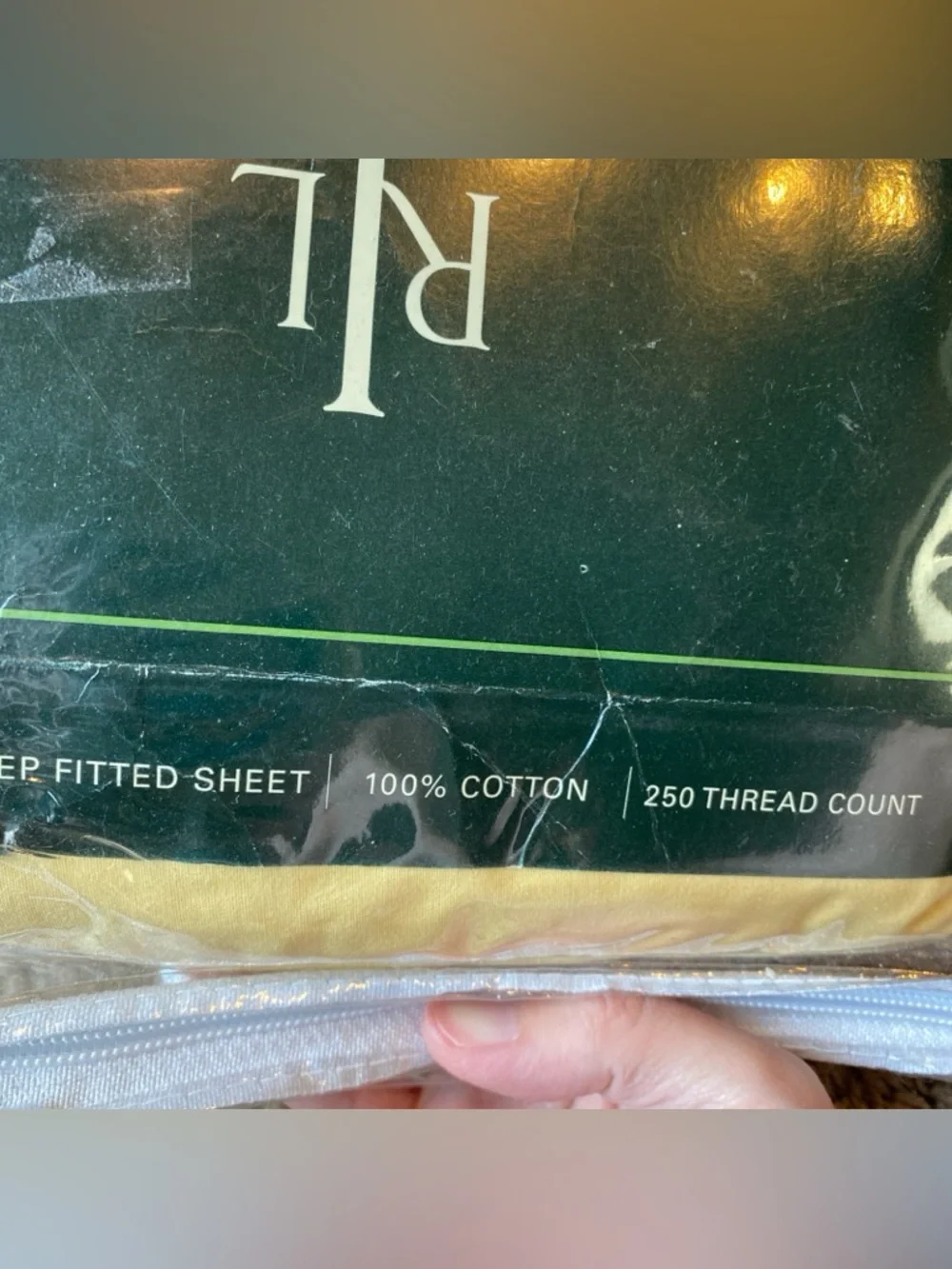 Lauren Ralph Lauren Twin Sheet Set Yellow Cotton 250 Thread Count Deep Vintage